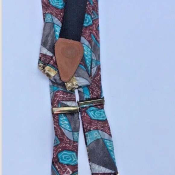 Boston Traders suspenders  braces, nice silk  colours & print  made in USA 🇺🇸 - Picture 3 of 6